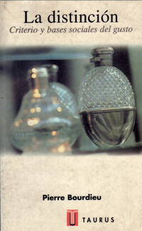 Portada del libro "La distinción" de Pierre Bordieu